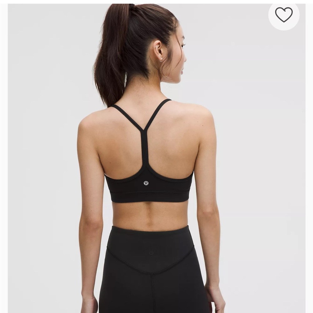 Lululemon Flow Y Bra Nulu Light Support, A–C Cups - Size 6- Black - Picture 2 of 5